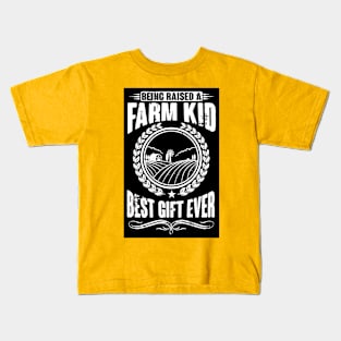 Raised as a farmkid (white) Kids T-Shirt